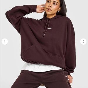 Oner Active Mid Weight Relaxed Hoodie and Joggers | Plum Brown
